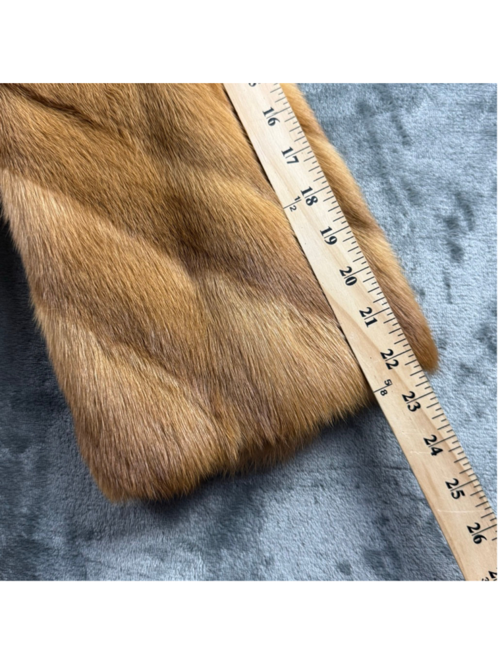 Vintage 70s Mink Fur Coat Women M Hurtig Fox Fur Collar Old Money Hollywood Glam - Picture 14 of 17
